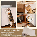 78.7"x15.8" Cat Scratch Mat,Adhesive Cat Scratch Pad for Furniture,DIY Cats Scratch Furniture Protector for Furniture,Sofa,Couch,Covering Cat Scratching Post Replacement Pads,Beige