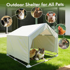 Outdoor Meduim Pet Shade Shelter Tent - Stainless Steel Frame with Ground Stakes for Stability, Spacious Sun Canopy for Dogs, Cats & Other Pets