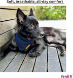Premium Cotton Dog Bandanas - 2 Pack - Adjustable Fit - Washable - for Small, Medium & Large Breeds - Girl & Boy Dog Accessories - Multiple Sizes (Midnight Blue & Slate Blue, X-Large)