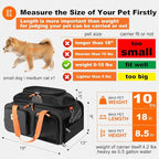 19x13x9 TSA Approved top Expandable pet Carrier for Small Dog Puppy cat up to 10 lbs Weight and 18'' Length, for Southwest Spirit Lufthansa Airlines,Air Canada and Amtrak Train