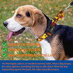 Kazazoo Martingale Collar for Dogs with Quick Release Buckle Adjustable Soft Durable Dog Collar for Small Medium Large No Pull Training Dog Collars-Maple Leaf L