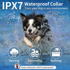Bark Collar With Remote for 2 Dogs, 3300FT 2 in 1 Bark and Shock Collar Combo with Beep, Vibrate, Shock & Auto Mode, IPX7 Waterproof Automatic Bark Collar for Small Medium Large Dogs (7-120lbs)