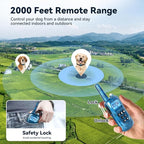 Shock Collar for Small Dogs，Tiniest and Lightest Dog Training Collar with 2000ft Remote，Tailored Small Dog Shock Collar 5-15 Pounds，Beep，Vibration and Safe Shock，0-99-Level Precise Adjustment，Blue