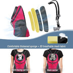 WOYYHO Pet Dog Carrier Backpack Small Dog Front Backpack Ventilated Dog Carrier Back Pack with Storage Pockets, Adjustable Straps & Safety Belt for Travel Hiking Outdoor (Size L: 10-14 lbs, Rose)
