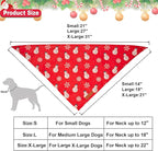 ADOGGYGO Christmas Dog Bandana, Snowman Xmas Pet Scarf, Premium Durable Fabric, Christmas Bandanas for Medium Large Dogs Pets (Large)
