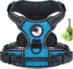 Joytale No Pull Dog Harness for Extra Large Dogs, Reflective Pet Vest with Front Clip, Adjustable Soft Padded Harnesses with Easy Control Handle for Training and Walking, Sky Blue, XL