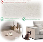 4 Pack Total 24"x 24" Cat Scratch Mat for Couch Furniture and Wall Protector | Trimmable Self-Adhesive Cat Scratch Furniture Protector (Beige)