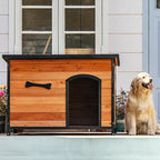 Large Solid Wooden Dog House,Suitable for Both Indoor and Outdoor, Suitable for Large Dogs and Animals of the Following Size, Easy to Clean,Can DIY,45.75" W x 31.25" D x 32.5" H,Brown
