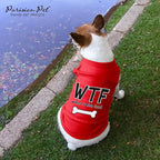 Parisian Pet Dog Shirt – 100% Cotton Shirts for Large Dogs – Red Sleeveless Puppy Clothes – Lightweight Pet Apparel – Breathable Soft Dog Clothes - Stretchy Funny T Shirts for Dogs