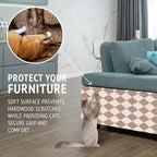 Cat Scratch Furniture Protector,2 PCS Self-Adhesive Cat Scratching Mats,Trimmable DIY Carpet for Couches,Cat Trees and Door,Scratching Post Tower Replacement Pads(39.4"x15.8",Beige-Lattice)