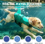 ASENKU Dog Life Jacket - Pet Safety Vest for Swimming & Boating, Shark Life Jacket with Floatation, Dog Lifesavers Swimsuits for Small Medium Large Dogs (MintMix, 2XL)