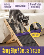 Dog Ramp for Small Dogs for Couch & Bed, Dachshund Joint Care Ramp,Foldable, Anti-Slip, Portable, Height Adjustable, Supports Up to 35 lbs
