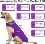 Dog Coat, Waterproof Dog Winter Jacket with Pocket, Reflective Adjustable Pet Snow Vest, Warm Cozy Fleece Sweater for Small Medium Extra Large Dogs - Purple, S