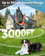 Remote Training Collar 3000FT Range – Rechargeable Waterproof Receiver, Adjustable Beep & Vibration Levels, Long Distance Control for Small Medium Large Dogs