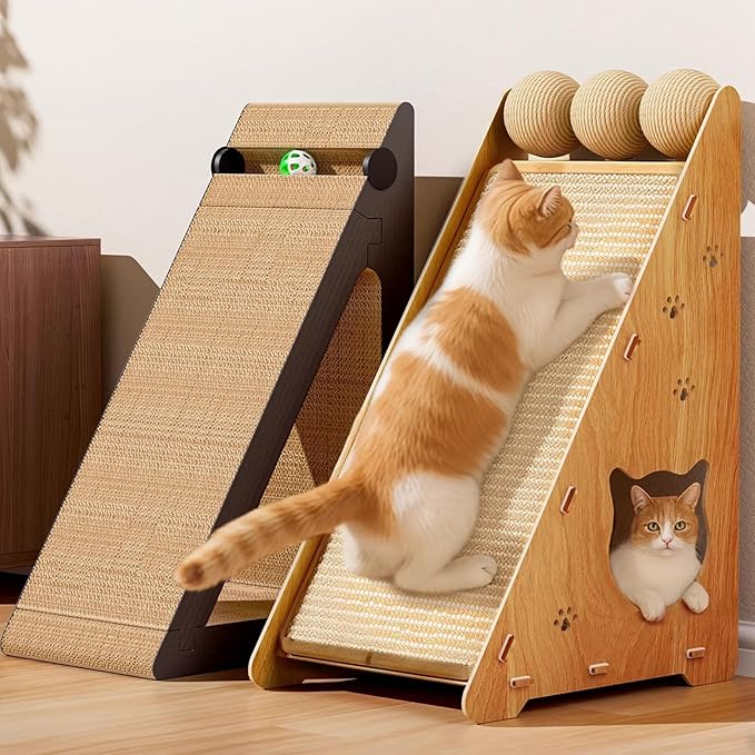 Cat Scratcher Board for Wall and Couch, 22.44 x 14.56 x 11.41 Inch Corrugated Paper, Vertical Cat Scratching Post, Durable Scratch Pad for Claw Sharpening, Non-Shedding for Indoor Cats