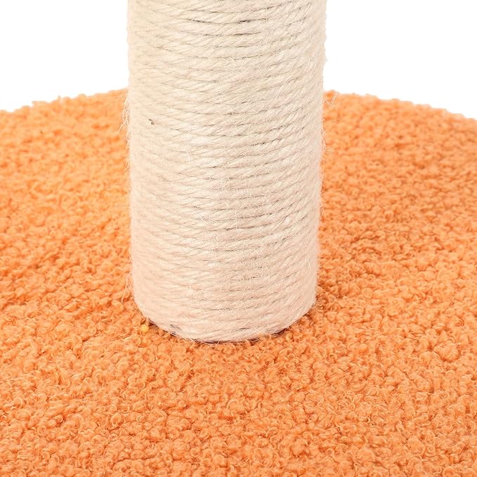 Adorable Indoor Cat Scratching Post with Honeybee Design Vertical Floor Scratcher Made of Sturdy Sisal Small Space-Saving Cat Tree and Play Tower for Kittens
