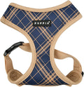 Puppia Corwin Dog Harness A (Over-The-Head) Fashionable Checkered Pattern Spring Summer Harness for Small and Medium Dogs, Navy, X-Large