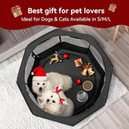 PETSFIT Portable Dog Playpen,36" Dog Play Pen Indoors with Removable Waterproof Mat & Zippered Roof | RV, Camping, Travel Dog Pen | Whelping & Cat Observation Space(36" L x 36" W x 21" H)