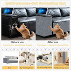 Cat Scratch Furniture Protector, 78.7x15.8inch Adhesive Cat Scratch Pad Deterrent for Furniture, DIY Climbing Cat Scratcher Couch Protector from Cat Claws Scratching for Indoor (Gray)