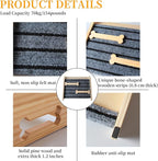 2-Pack Wooden Pet Stair Ramp - Felt Surface with Non-Slip Ribs Natural Pine Wood Suitable for Small Medium Dogs, assists Senior Dogs and Injured Pets up and Provides a Safe Indoor Passageway.