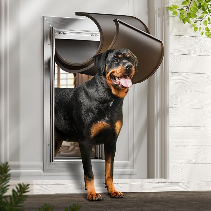 Dog Door,Pet Gate, Large Pet Gate, Suitable for Pets Weighing No More Than 110 Pounds, Can Be Installed On Indoor Or Outdoor Doors Or Walls
