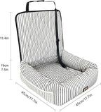 Dog Car Seat for Small and Medium Dogs, Booster Seat Sofa Pet Bed, Portable Car Travel Carrier Bed (Stripes,M)