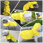 Dog Raincoat,Waterproof Rain Poncho with Hoodie, High Reflective Adjustable Pet Rain Jacket with Leash Hole for Small Medium and Large Dogs (Yellow Duck, Small)