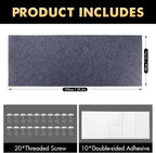 Cat Scratch Protector for Furniture - Self-Adhesive Anti-Scratch Tape for Sofa, Walls, Floors, and More - Durable & Pet-Friendly,39.3”X 15.8”, Includes Nano Adhesive and Fixing Nails (Gray)
