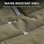 Spark Paws Dog Winter Jacket, Water-Resistant Coat, Warm Reflective Windproof Fleece-Interior, for Medium and Large Dogs - Olive - L