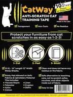 10-Pack Furniture Protectors From Cats Scratch, Couch Protector for Cats, Anti Cat Scratch Furniture Protector, Couch Guard for Cats - Sofa Corner Scratching Training Tape Deterrent Made In USA