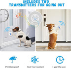 Dog Doorbell, Wireless Ring Bell to Go Outside, IP55 Waterproof Buttons, 55 Melodies, 4 Volume Levels & 950ft Range (White, 2 Recievers 2 Transmitters)