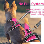 HEELE Dog Harness Dog Harness Small Dog No Pull Harness with Soft Handle Reflective Harness Adjustable, Rose, XS