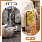 Sisal Cat Scratcher Mat, Cat Wall Scratcher for Indoor Cats, 23.6x15.7 Inch Cat Scratch Pad with Hook & Loop, Wall Mounted Cat Scratching Post to Protect Couch and Carpet（Helianthus）