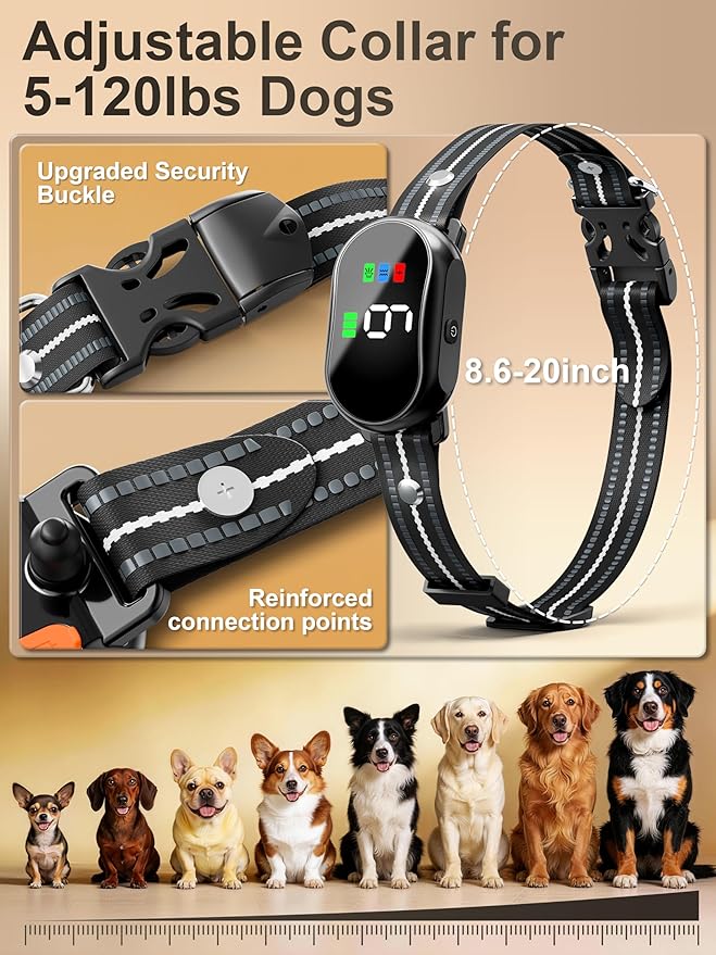 Small Shock Collar for Small Dogs(5-30Lbs), Dog Training Collar with Remote for Small & Medium Dogs, 3 Channels, Waterproof, Rechargeable, Collar with Beep, Vibration, Safe Shock,1300ft