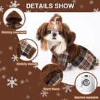 Dog Sweater Puppy Clothes for Small Dogs Boy Girl Pet Hoodies for Dogs Cold Weather Doggie Coats Fall Doggy Sweatshirt for Chihuahua Yorkie Cat Outfits (Brown, XX-Small)