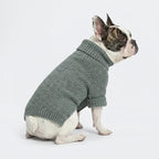 Fitwarm Dog Turtleneck Sweater, Thermal Knitted Pet Coat, Dog Winter Clothes for Small Dogs, Cat Apparel, Heather Grey, Small