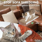 Cat Scratching Board, Large Wide Corrugate Cat Scratcher with Catnip, Premium Scratch, Double-Sided Design, Cat Scratch Pad for Indoor Cats and Kitten,Furniture Protectors from Cat Scratching (2-PACK)