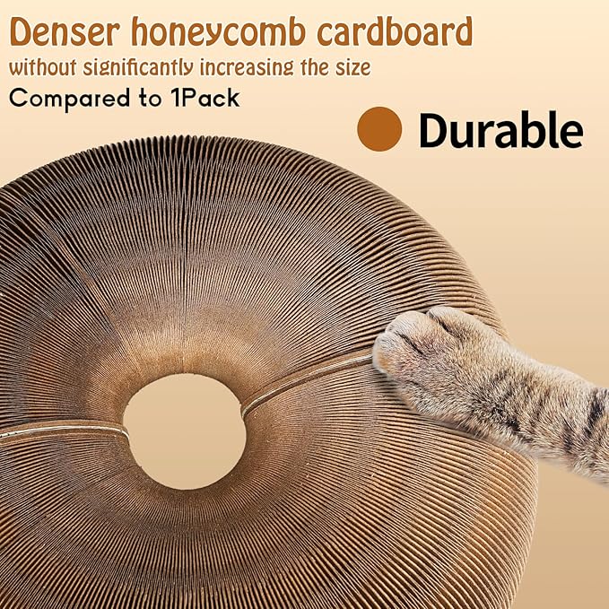 2 Pack Magic Organ Cat Scratcher Board with 4 Bell Ball, Cat Ball Adventure The Ultimate Interactive Mental Physical Exercise for Indoor Cats Toy