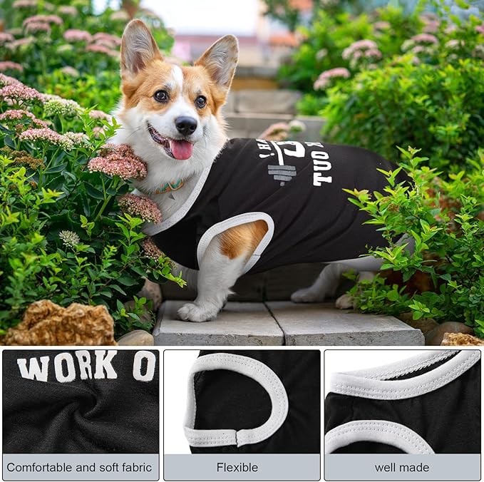 Reginary 8 Pcs Dog Clothes for Small Dogs Boy Summer Shirts Soft Breathable Chihuahua Yorkie Cute Pattern Sleeveless Puppy Cat Tank Top Tee Vest Fit for Mini and Medium Dogs(Large)