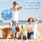 Talltalk 5 Pieces Dog Cooling Bandanas Neck Wraps Ice Scarf Pet Dog Cooling Collar Hunting Training Hiking Camping Accessories for Summer(Paisley,L)