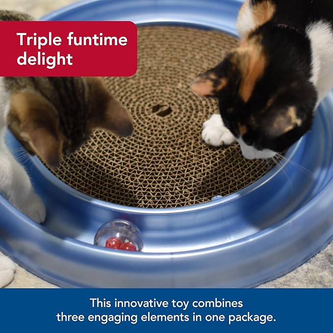 Coastal Pet - Turbo Pet Cat Bundle - Assorted Ball Pack & Scratcher Cat Toy