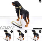 Dog Chain Collar 18K Gold High Polished Stainless Steel Cuban Link Strong Heavy Duty Chew Proof Walking Training Chain Leash Collar for Small Dogs(12mm, 18")