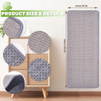Natural Sisal Cat Scratcher Mat, Wall Scratcher Carpet, Cat Climbing Wall, Large Tall Scratching Post, Sofa Protector, Scratching Mat Pad for Indoor Cats (Gray, 39.3" Lx15.7 W, 1PC)