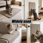 Cat Scratcher Mat, 23.6 x 15.5 Inch Natural Sisal Scratching Pad for Indoor Cats Wall Scratchers with Tape for Couch, Protect Sofas, Carpets,Floor(Grey)
