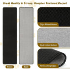 FHTONGE 71x15.8 Thickened Cat Wall Climbing Carpet with 16 Fixed Nails, Extra Large Tall Cat Scratch Pad for Wall, Wall Mounted Climbing Cat Scratcher for Furniture Couch Sofa Protector(Pure Black)