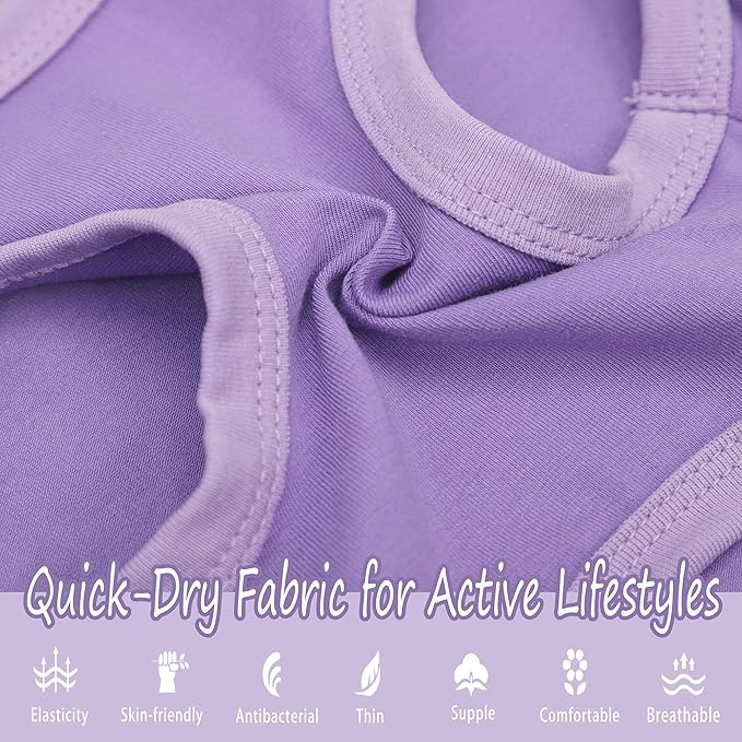 Paiaite Dog Clothes Fashionable Sleeveless Pet Vest: 'Little Miss Sassy' Printed Cotton Dog Shirt, Ideal for Small, Medium, and Large Breeds, Ensuring Comfort and Breathability Purple XS