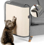 NATUYA Cat Scratch Furniture Protector - Large Sisal Cat Scratching Mat for Couch, Arm, Sofa, Corner (Dark Gray, Right)