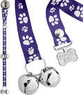 PoochieBells Dog Doorbell, Dog Potty Training Bells, Dog Safe USA-Made w/Perfect Sound,Dog Trainer Approved, Housetraining Made Easy & Quick, Sig Tracks Purple