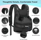 Pawaboo Pet Dog Front Carrier Backpacks, Legs Out Pet Carrier Backpack for Dogs, Adjustable Dog Chest Carriers Purse for Small Medium Dogs Hands Free for Travel Hiking Cycling Camping, XL, Black