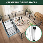 FXW Homeplus Unleashed Indoor Dog Playpen - Stress-Free and Safe Play, Heavy Duty 32 Inch 16 Panels Dog Pen with Connectors (Pack of 2) for Small and Medium Dogs, Black│Patented